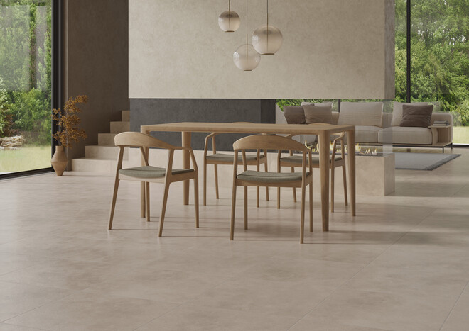 Керамогранит Cersanit Residence светло-бежевый ректификат рельеф 59,8x59,8 A17874