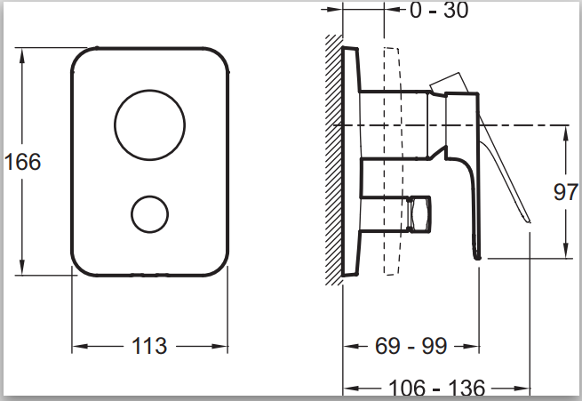 Jacob Delafon Aleo E98718-CP смеситель скрытого монтажа хром