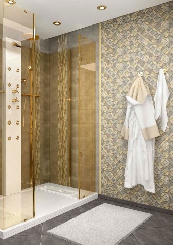 Уралкерамика Грейс 20х60 см плитка настенная бежевая