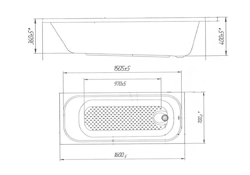 Poseidon Victoria 160*70 ванна акриловая прямоугольная