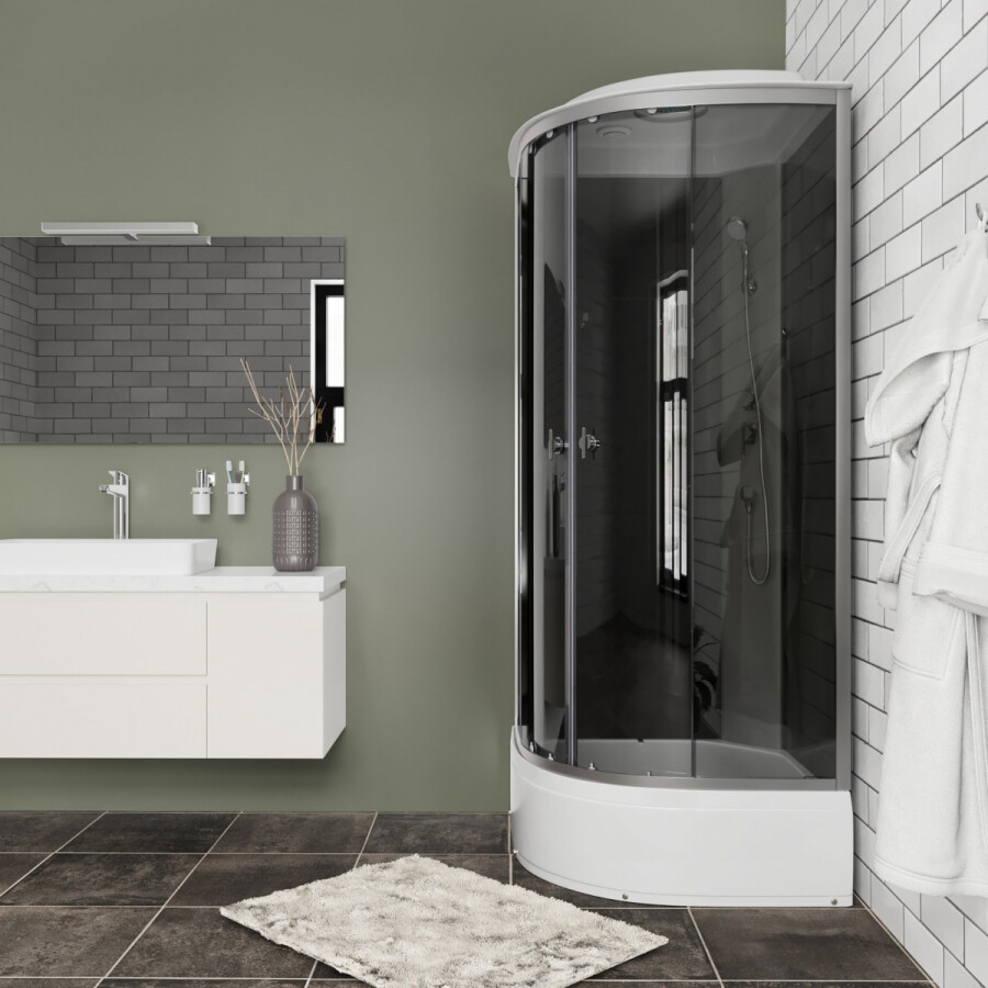 Душевая кабина Niagara Eco E100/40/TN (100х100х215) высокий поддон(40см),стекло тонированное,4 места E100/40/TN