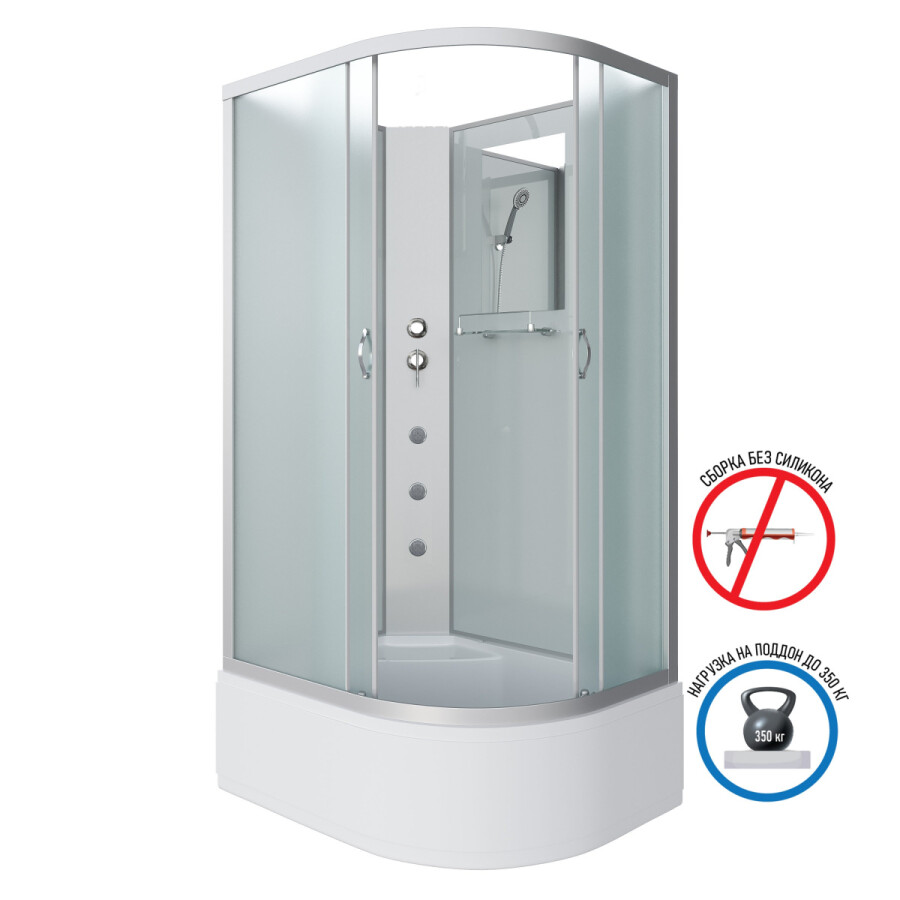 Niagara NG 2310-14LBKG Душевая кабина 120x80 Без крыши левосторонняя с гидромассажем 23101424LBKG