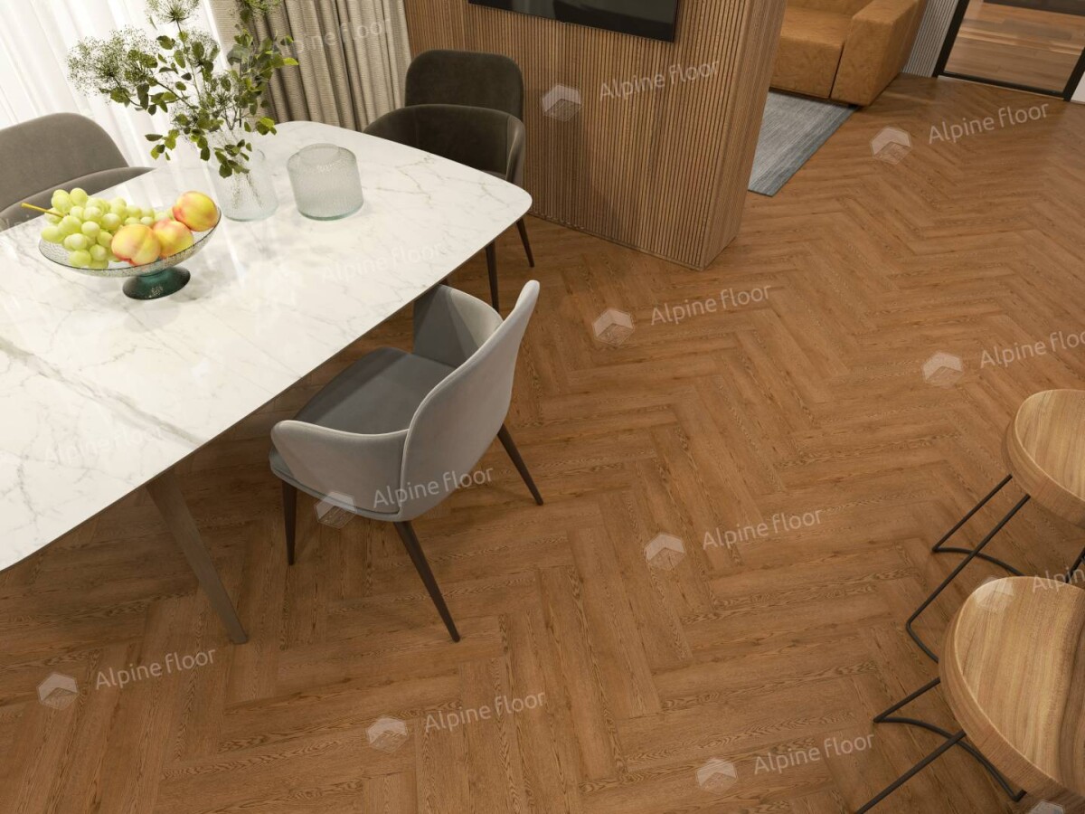 Alpine Floor Parquet Light SPC ламинат Дуб Селена ECO 13-32AB 600 х 125 х 4мм