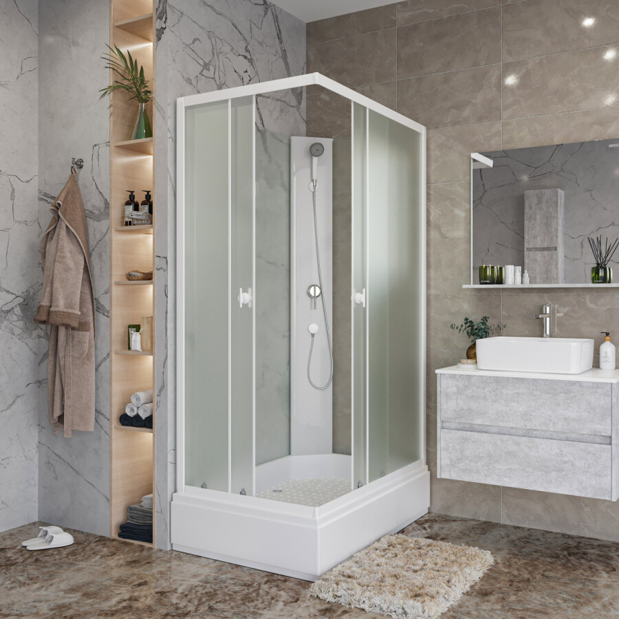 Niagara Promo Душевая кабина 100x80 Без крыши P100/80/26Q/MT/BK