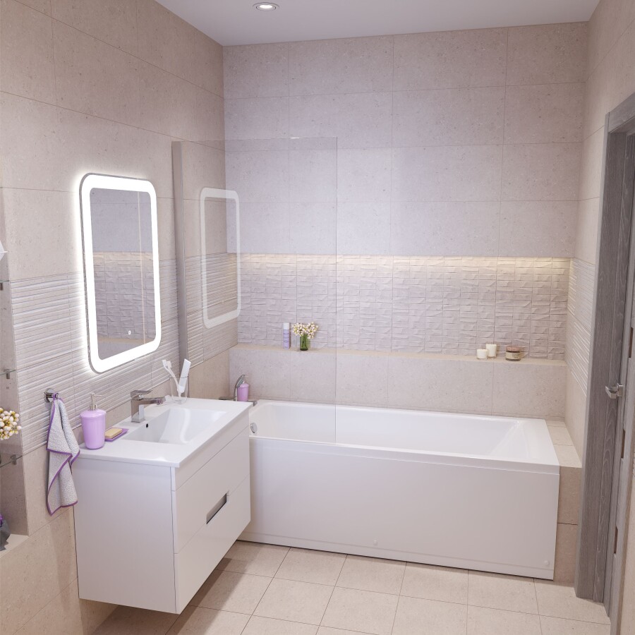 Mirsant Style 140 70 см ванна акриловая УТ000105203 с каркасом