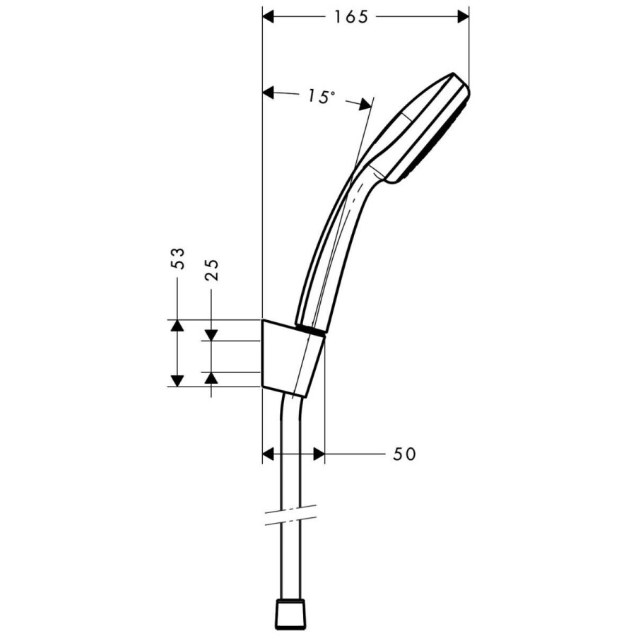 Hansgrohe Croma 100 Душевой набор Mono с держателем и шлангом 160 см хром 27575000