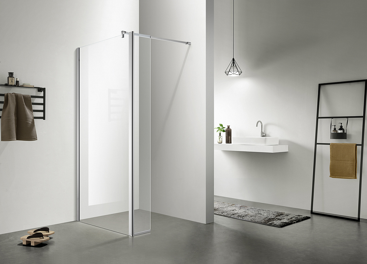 Azario Chicago душевая перегородка с доп. стенкой 80х30 см AZ-NAR6321 800