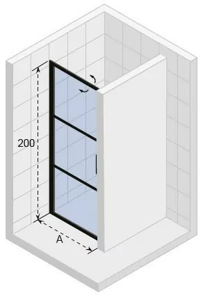 Riho Grid GB101 душевая дверь 90 см GB1090000