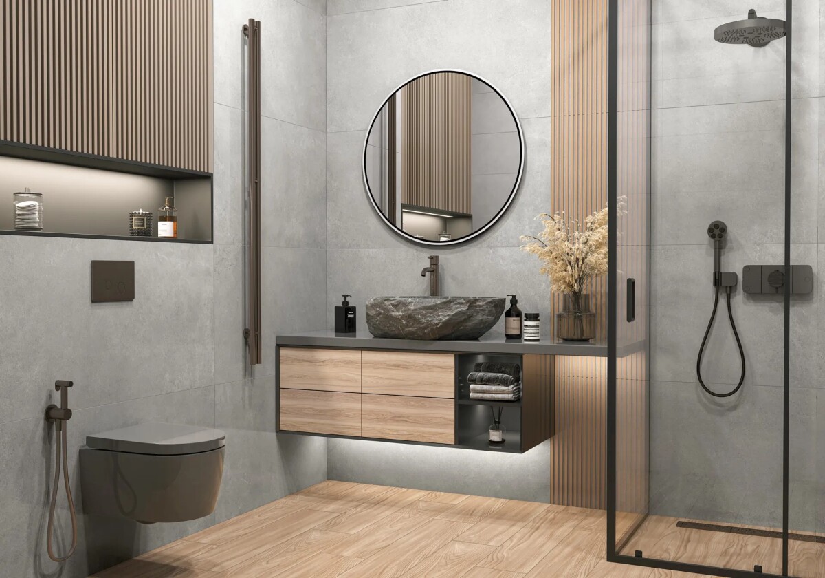 Керамогранит Artkera Group GP60120MIM66M Microcement Silver матовый 600 x 1200 x 10 мм.