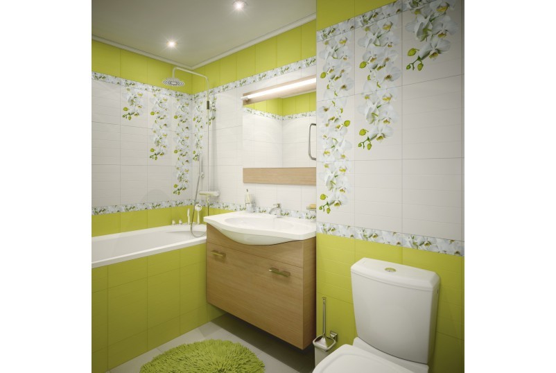 Уралкерамика Флер 6х25 см бордюр настенный