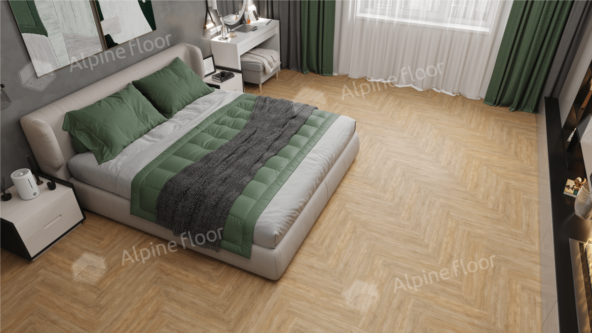 Ламинат Alpine Floor Herringbone LF102-3A Дуб Фландрия 606 х 101 х 8 mm