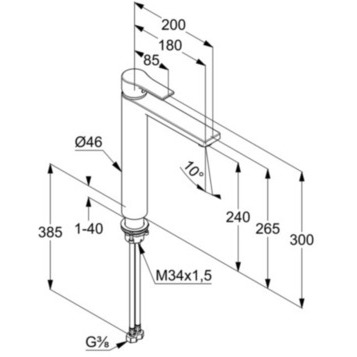 Kludi Zenta SL смеситель для раковины 482560565
