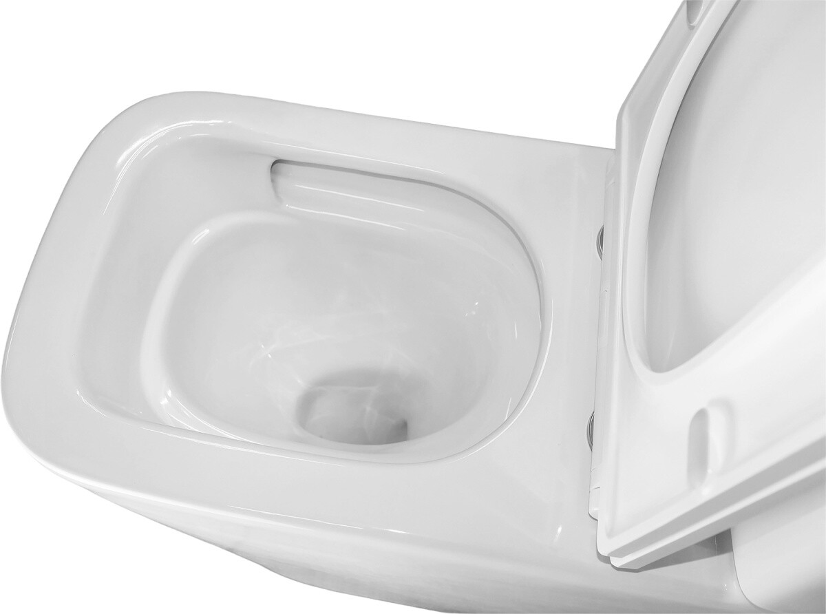 Унитаз-компакт Azario Etéreo 640х370х810 напольный, безободковый, система смыва "Скрытое Торнадо", с быстросъемным сиденьем микролифт AZ-8203