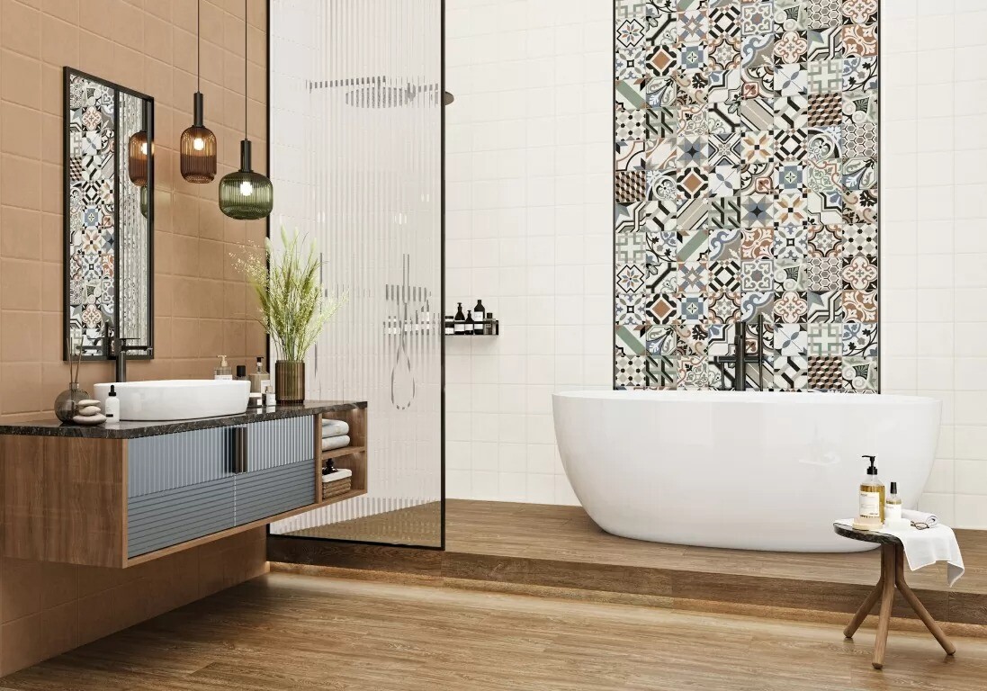 New Trend Дизайн Арт Айвори / Design Art Ivory Керамическая плитка настенная 300 x 600 x 9 WT36DST01