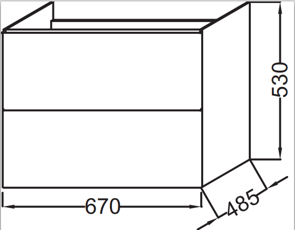 Jacob Delafon Odeon Up 70 тумба EB890-N18 под раковину E4732-00 подвесная