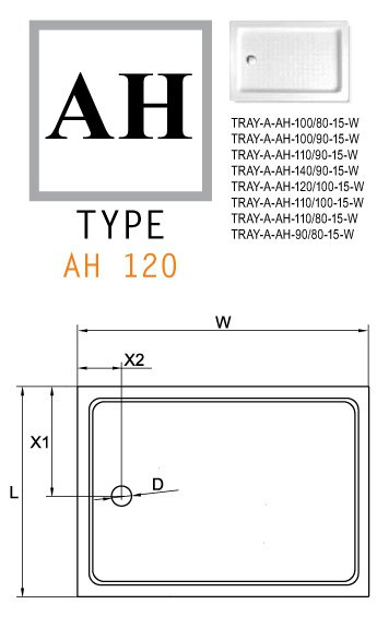 Cezares Tray поддон акриловый 120х90 TRAY-A-AH-120/90-15-W