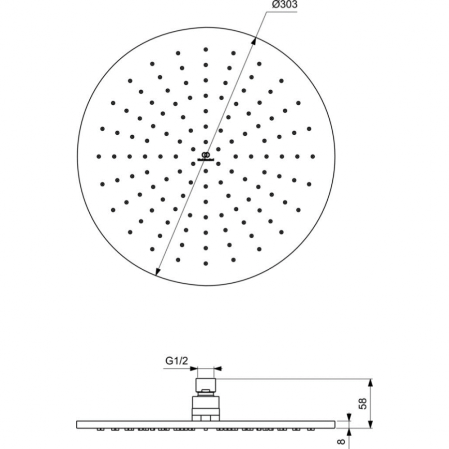Ideal Standard душевая лейка A5803XG