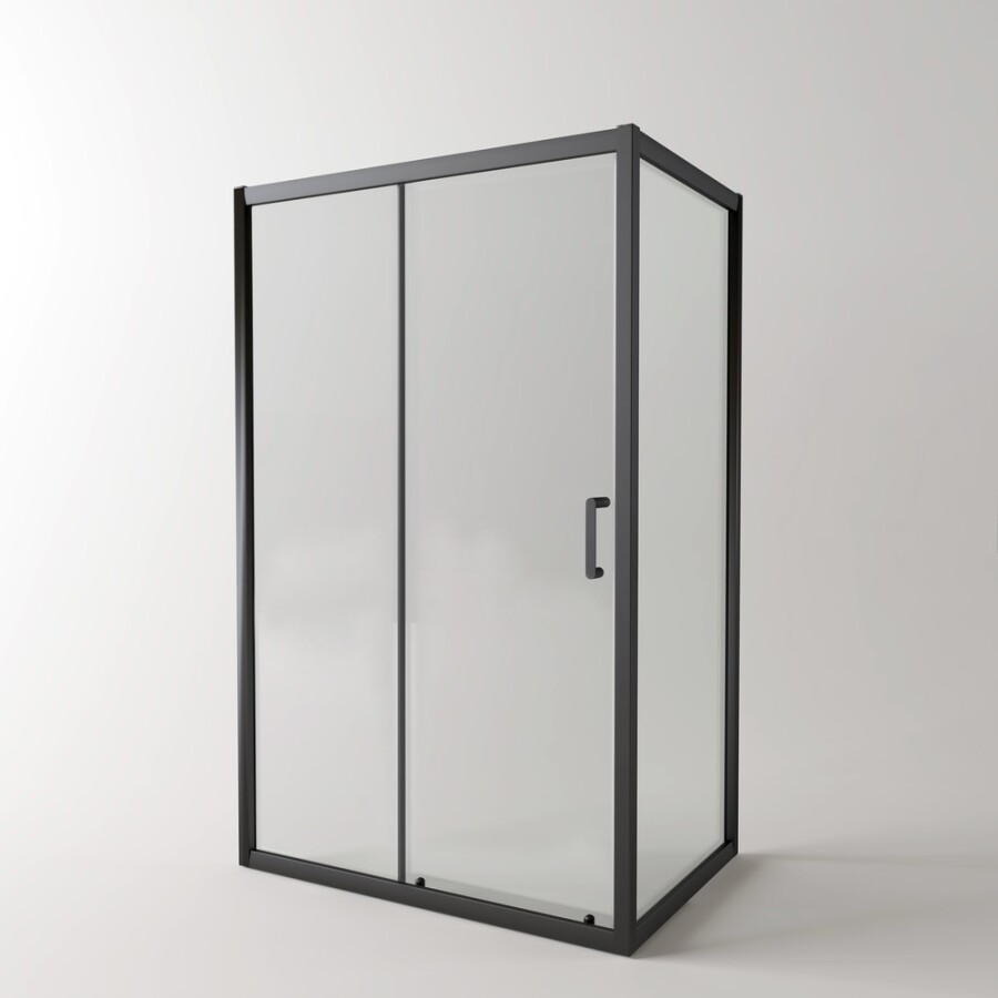 EG2B Душевое ограждение прямоугольное EvaGold 120х80, профиль черный матовый, прозрачное стекло EG220025