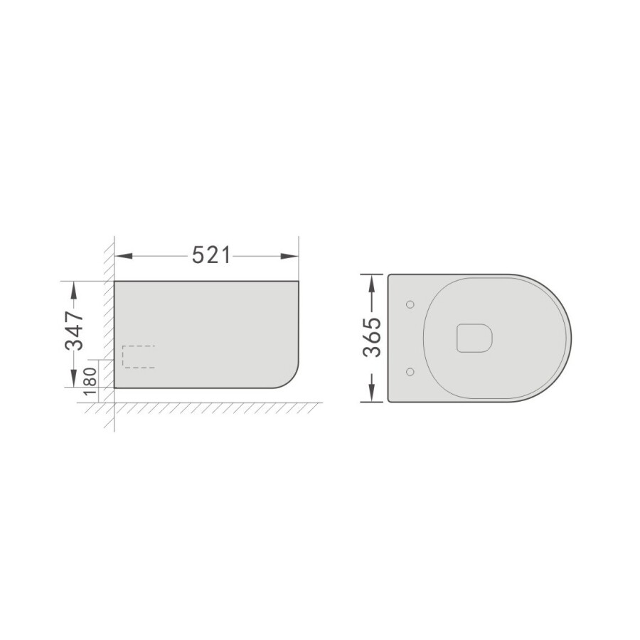 Унитаз подвесной Grossman Thin Rim GR-5602S (520х365х345) тонкий ободок,белый с тонкой крышкой,микролифт,1 место