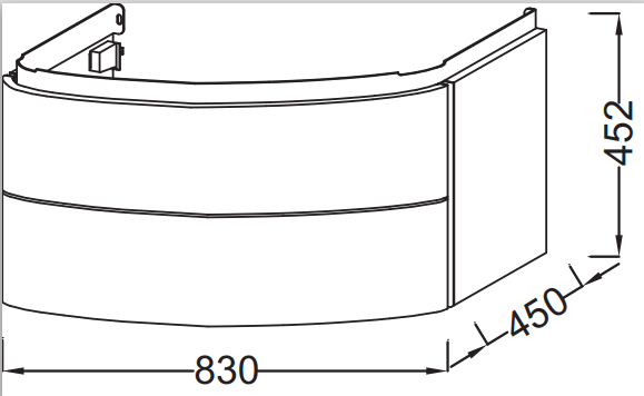 Jacob Delafon Presqu'ile 100 тумба EB1104-V13 под раковину E4436-00 подвесная