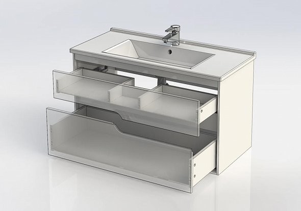 Aquanet Модена 100 тумба с умывальником 00212664 подвесная