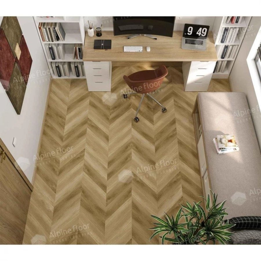 Alpine Floor Chevron Alpine SPC ламинат Grazioso ЕСО 18-17 600х127х5 mm