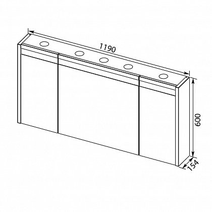 Зеркало-шкаф Aquanet Лайн 120 L 119*60 00164935