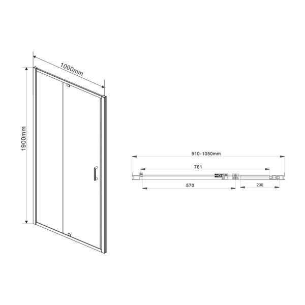 Vincea Intra душевой уголок VSR-1I901090CH 90/100x90 хром, стекло рифленое