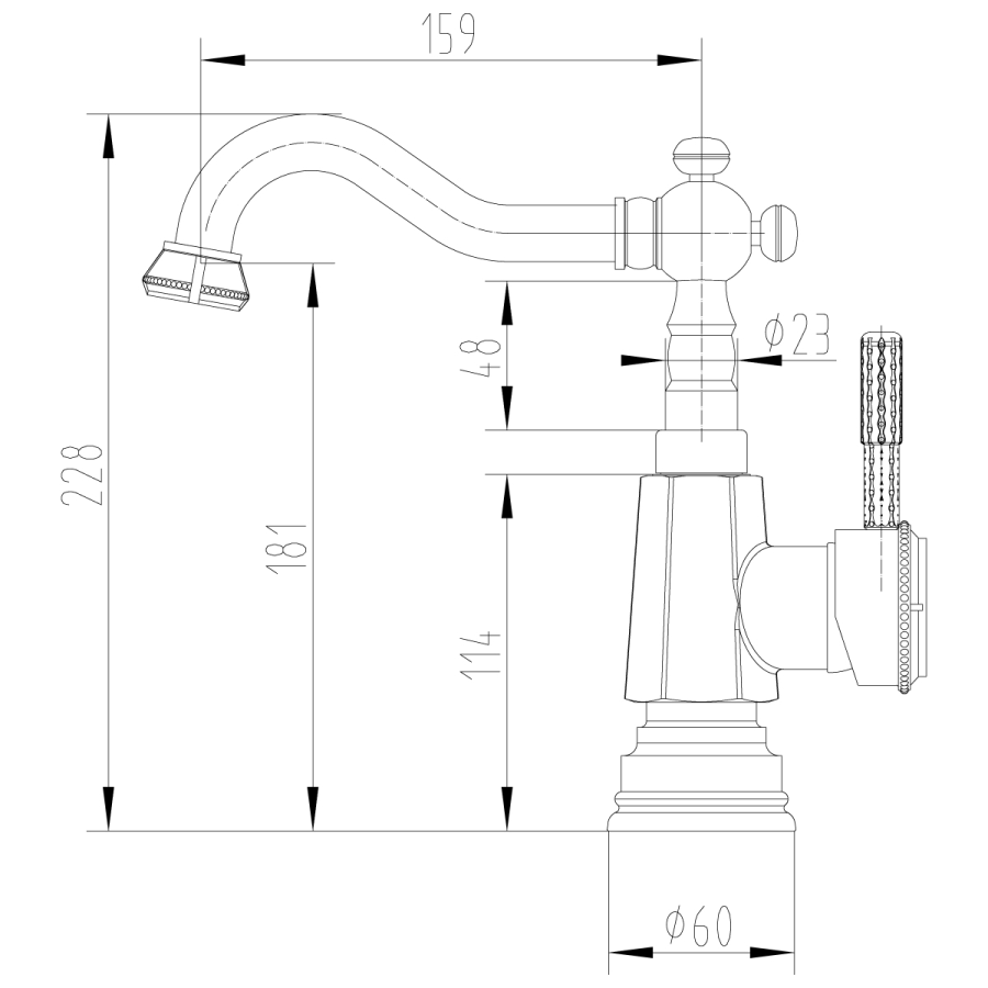 Lemark Jasmine смеситель для раковины LM6604ORB