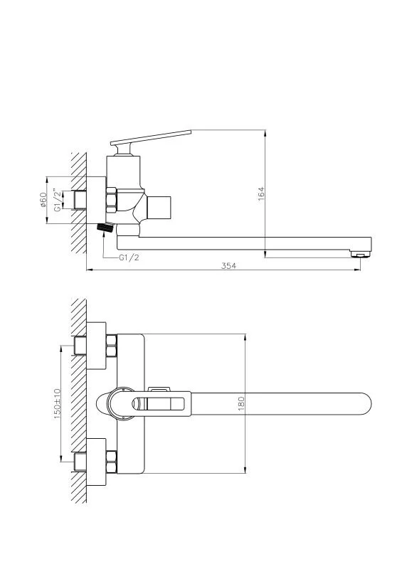 Haiba смеситель для ванны HB22589