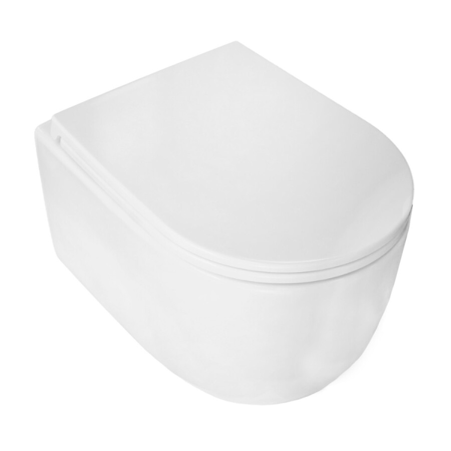 Унитаз подвесной Azario Serenata360х485х350 безободковый, система смыва "Скрытое Торнадо", с быстросъемным сиденьем "Микролифт" AZ-5101T-WHT