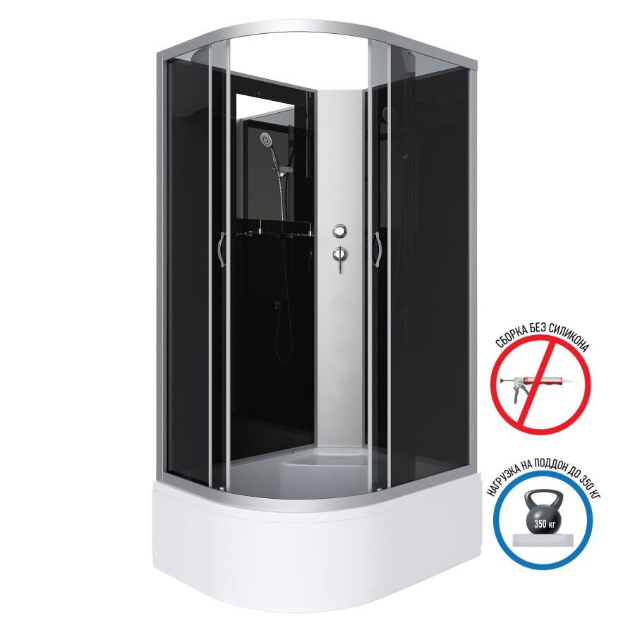 Niagara NG 2510-14RBK Душевая кабина 120x80 Без крыши - Правосторонняя 25101434RBK