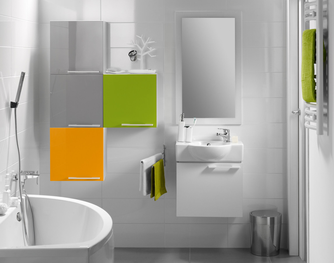Шкафчик настенный Cersanit Nano Colours подвесной лайм