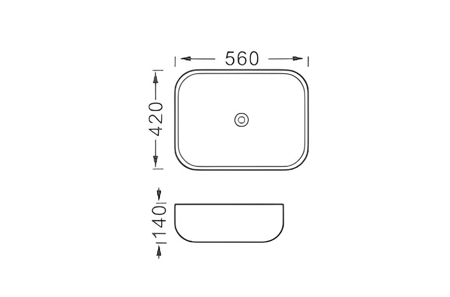 Aquatek раковина накладная 56 см AQ5526-MB
