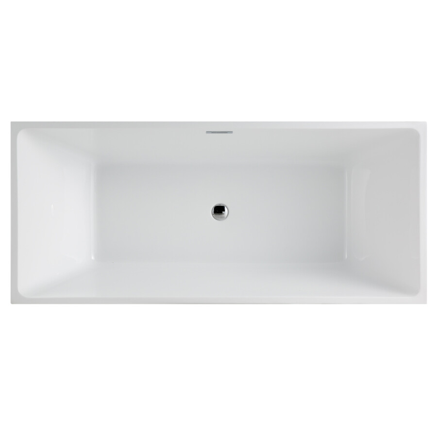 Ванна акриловая Azario Modern 1600x750x580 отдельностоящая, в комплекте с сифоном и металлической рамой AZ-6601-16075