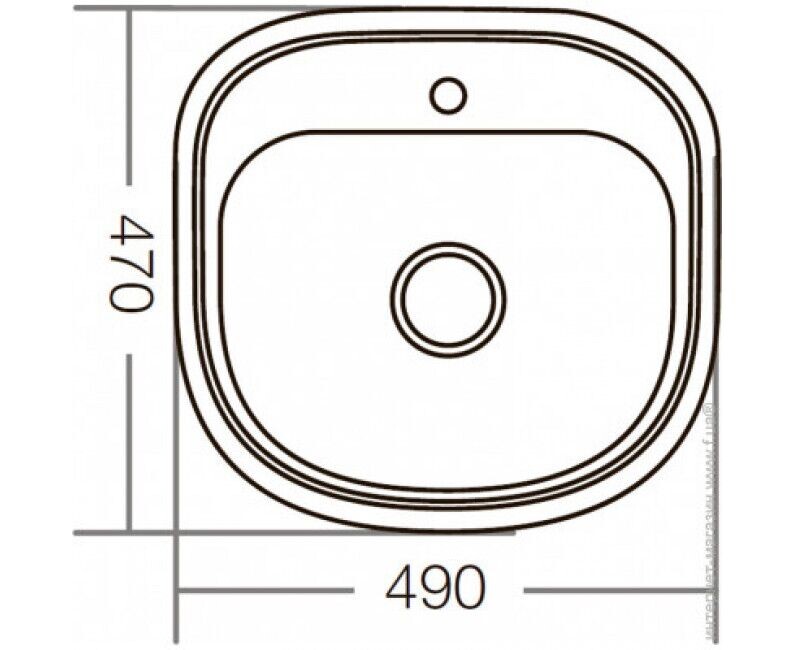 Мойка из нержавеющей стали врезная 49x47 см Zerix Z4947-08-180MD micro decor ZM0544