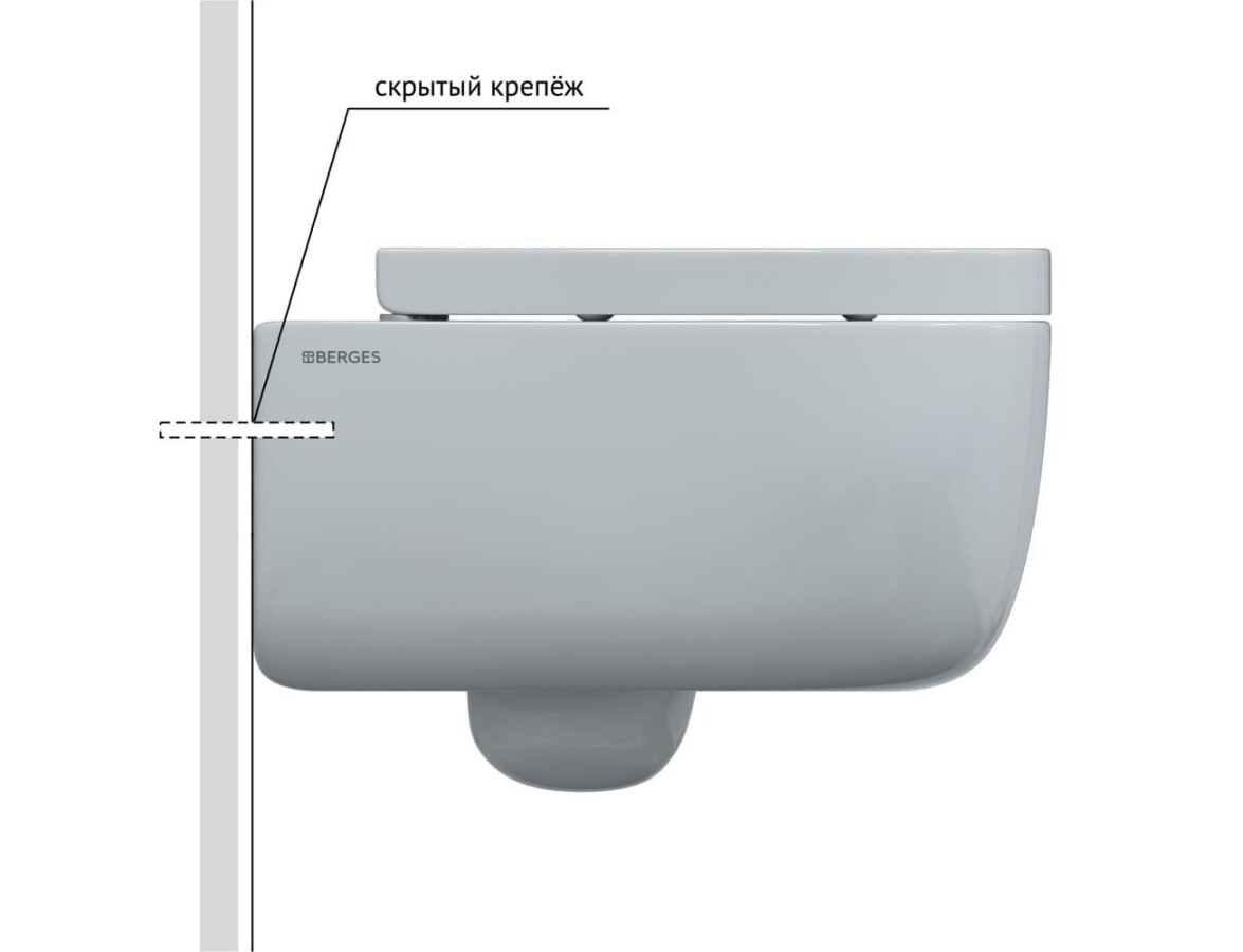 Berges Wasserhaus Ego XL Rimless 082124 унитаз подвесной