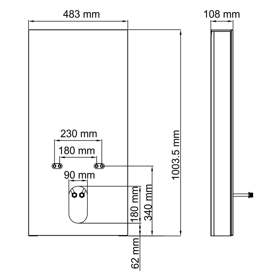 WasserKraft Naab модуль системы инсталляции для биде черная 86BDT.050.BL