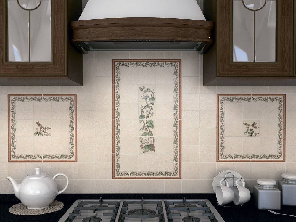 Kerama Marazzi Прованс 10х10 см декор настенный бежевый ягоды
