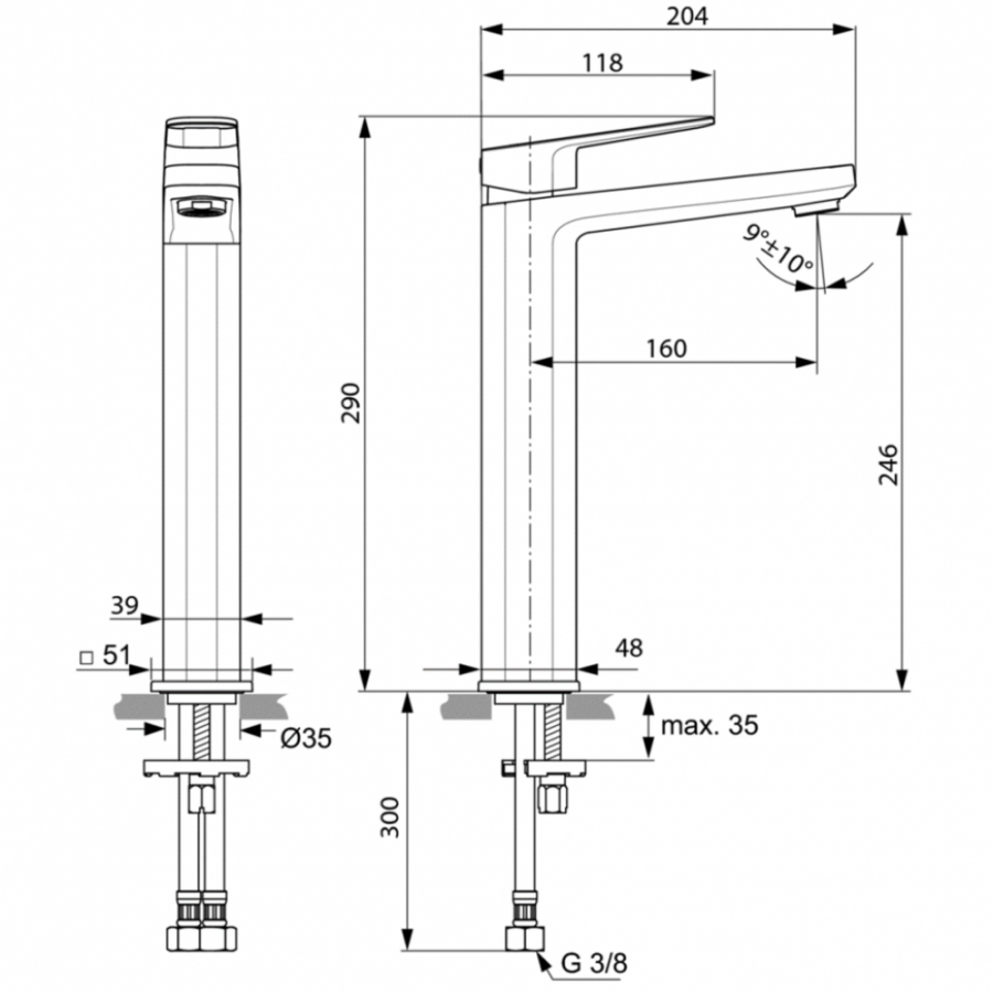 Ideal Standard Tonic смеситель для раковины A6329AA