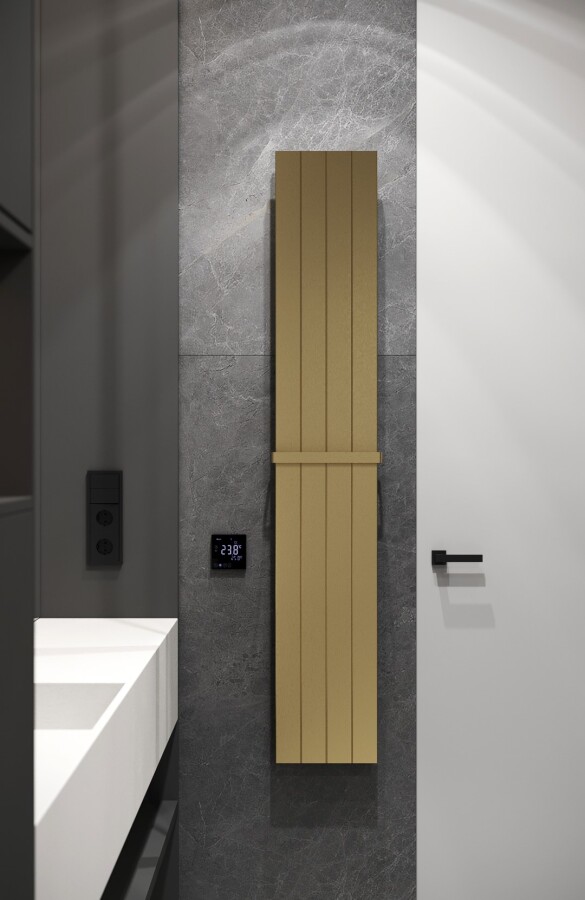 Полотенцесушитель электрический 140W Boheme Flat Matt Gold 725-MG