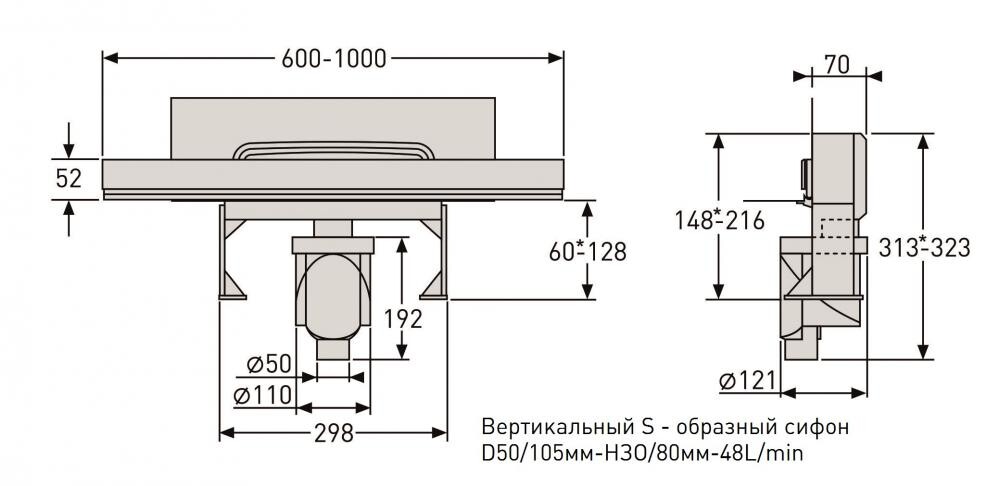 Berges Wasserhaus Wall 090057 Душевой лоток 1000 мм
