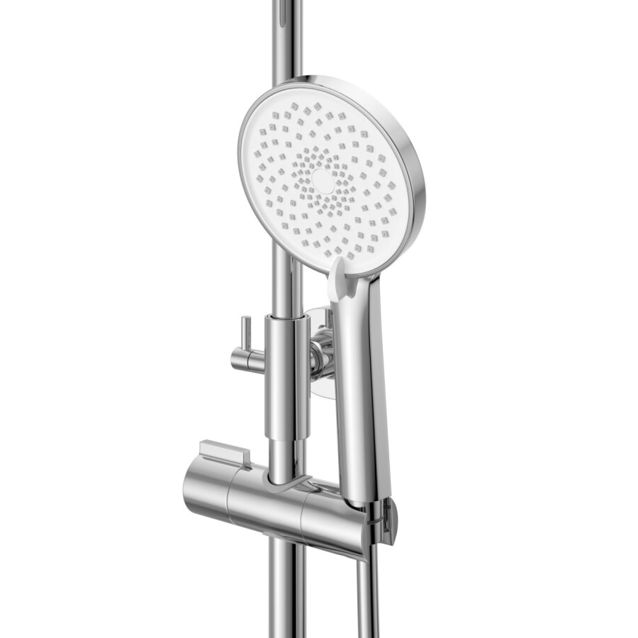 Душевая стойка BelBagno со смесителем и изливом ALBANO-VSCM-CRM