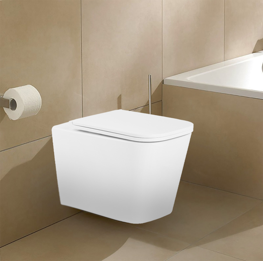 Azario LEGENDA унитаз подвесной безободковый с сиденьем микролифт и смывом Tornado AZ-2305AS