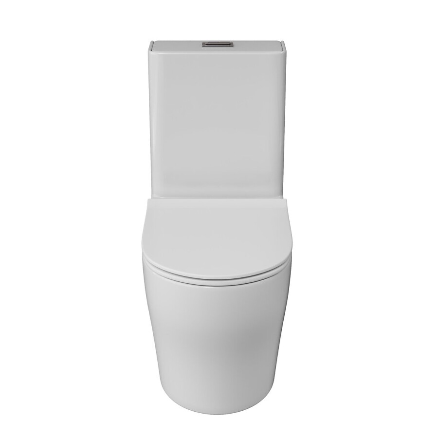 Унитаз напольный Grossman Classic GR-4488SQ (700х375х780) безободковый,белый,моноблок с тонкой крышкой,микролифт,смыв торнадо,1 мест