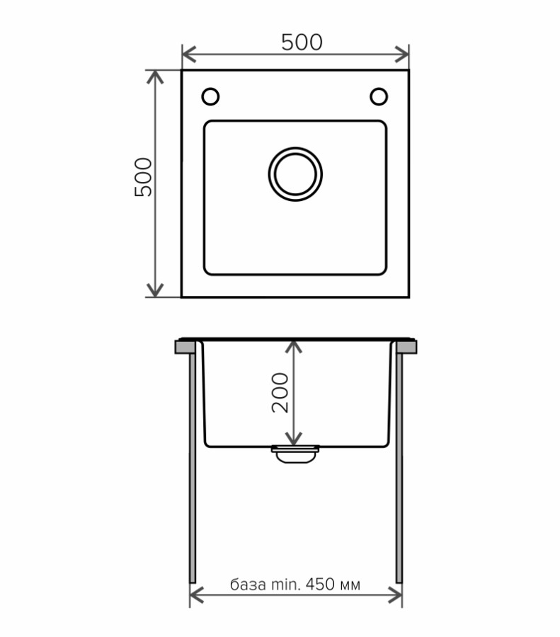 Мойка Tolero Ceramic Glass TG-500 нержавеющая сталь и закаленное стекло черный 50 x 50 см