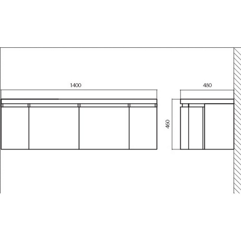 BelBagno PROSPERO BB1400DC/BL тумба под раковину BB1400DB подвесная
