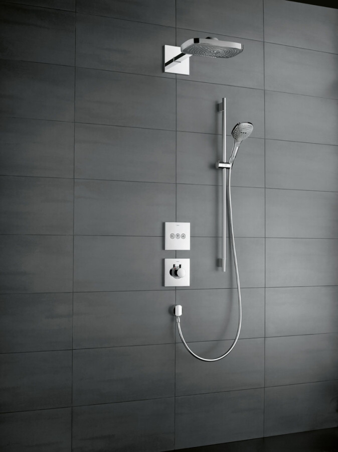Hansgrohe 15764000S Set HG Select запорный/переключающий вентиль на 3 потребителя (15764000+01800180) Хром