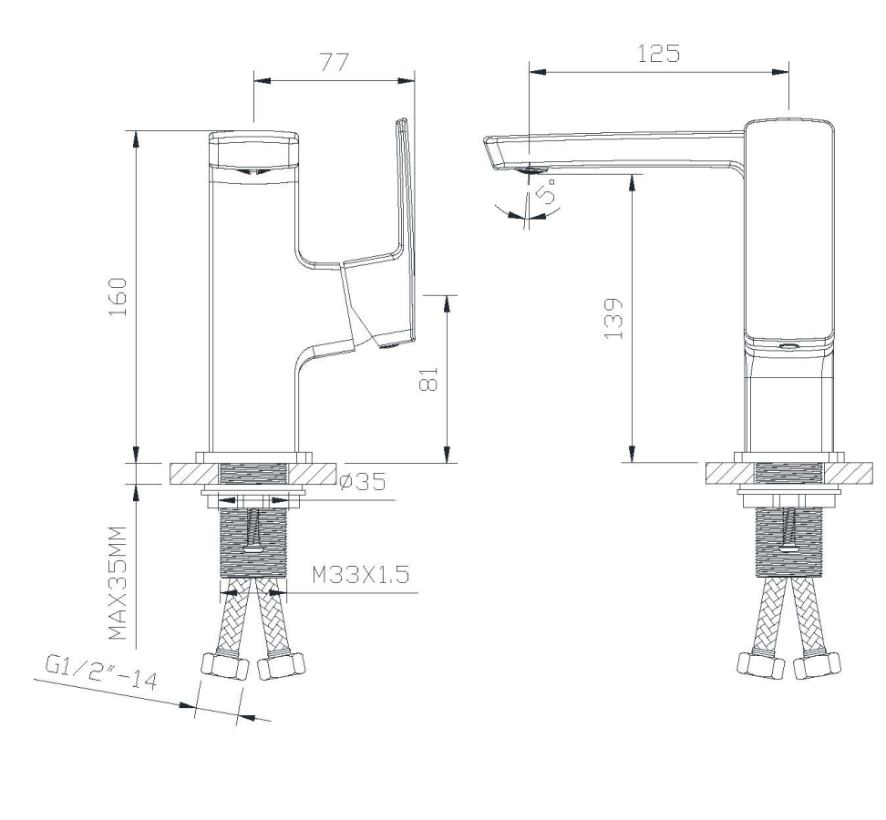 Imprese Grafiky ZMK041807012 смеситель для раковины 35 мм