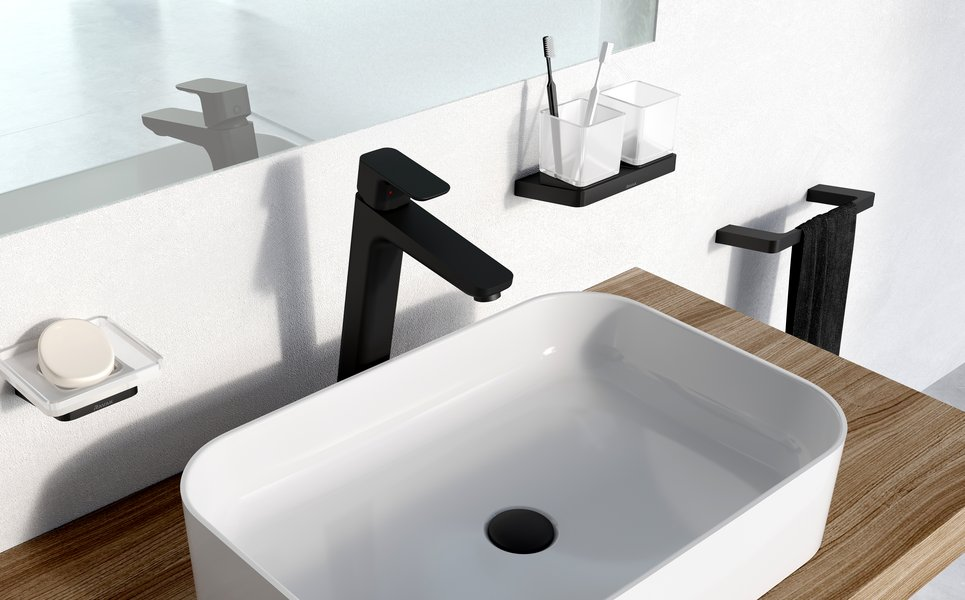 Смеситель для умывальника Ravak 10° Free black X070151